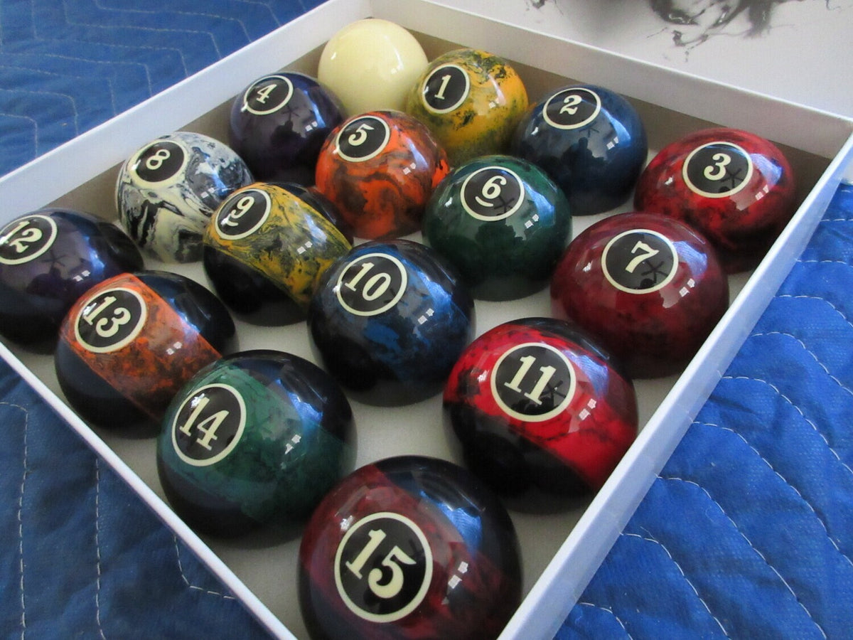 Fusion Black Marbelite Pool Ball Set - photo 3
