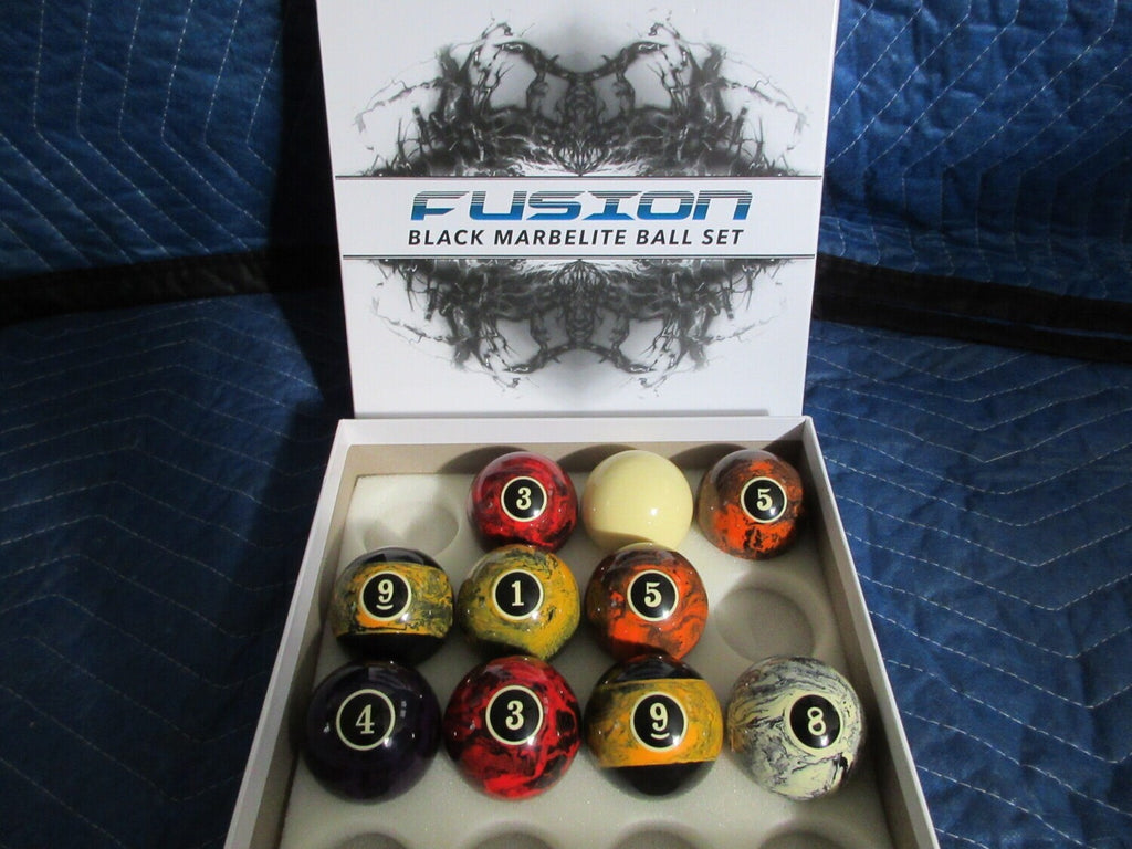 Fusion Black Marbelite Pool Ball Set - photo 7
