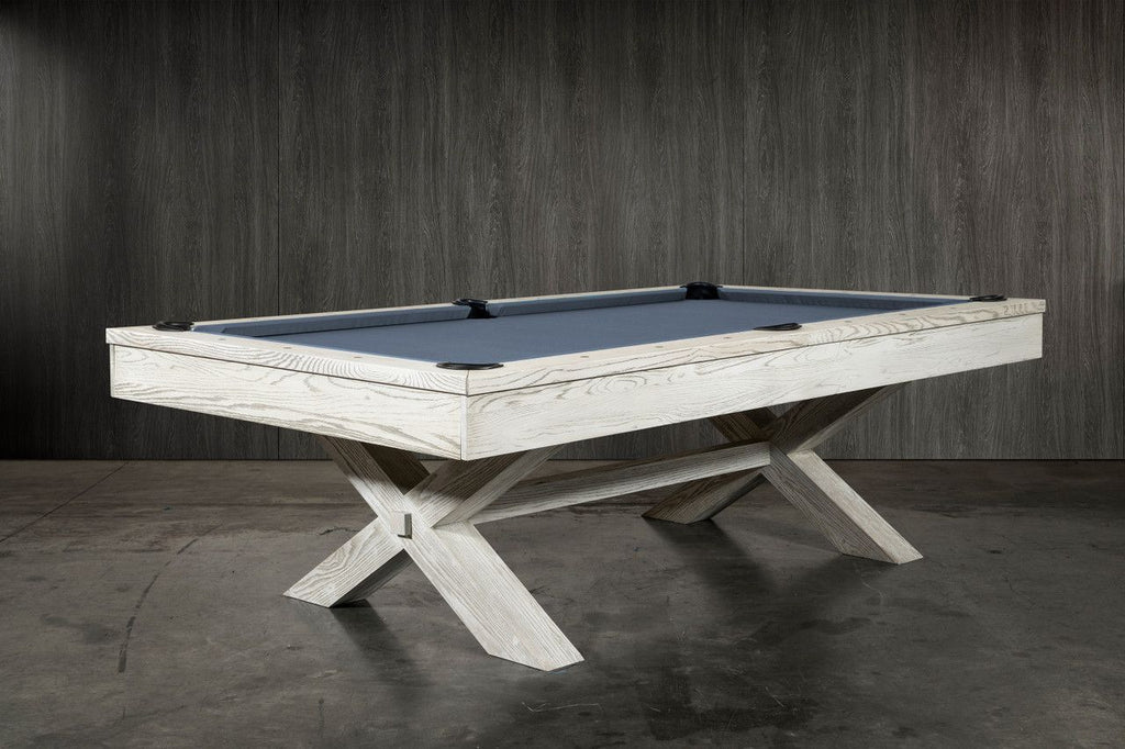 CrissyCross 8' Slate Pool Table Whitewash - photo 8