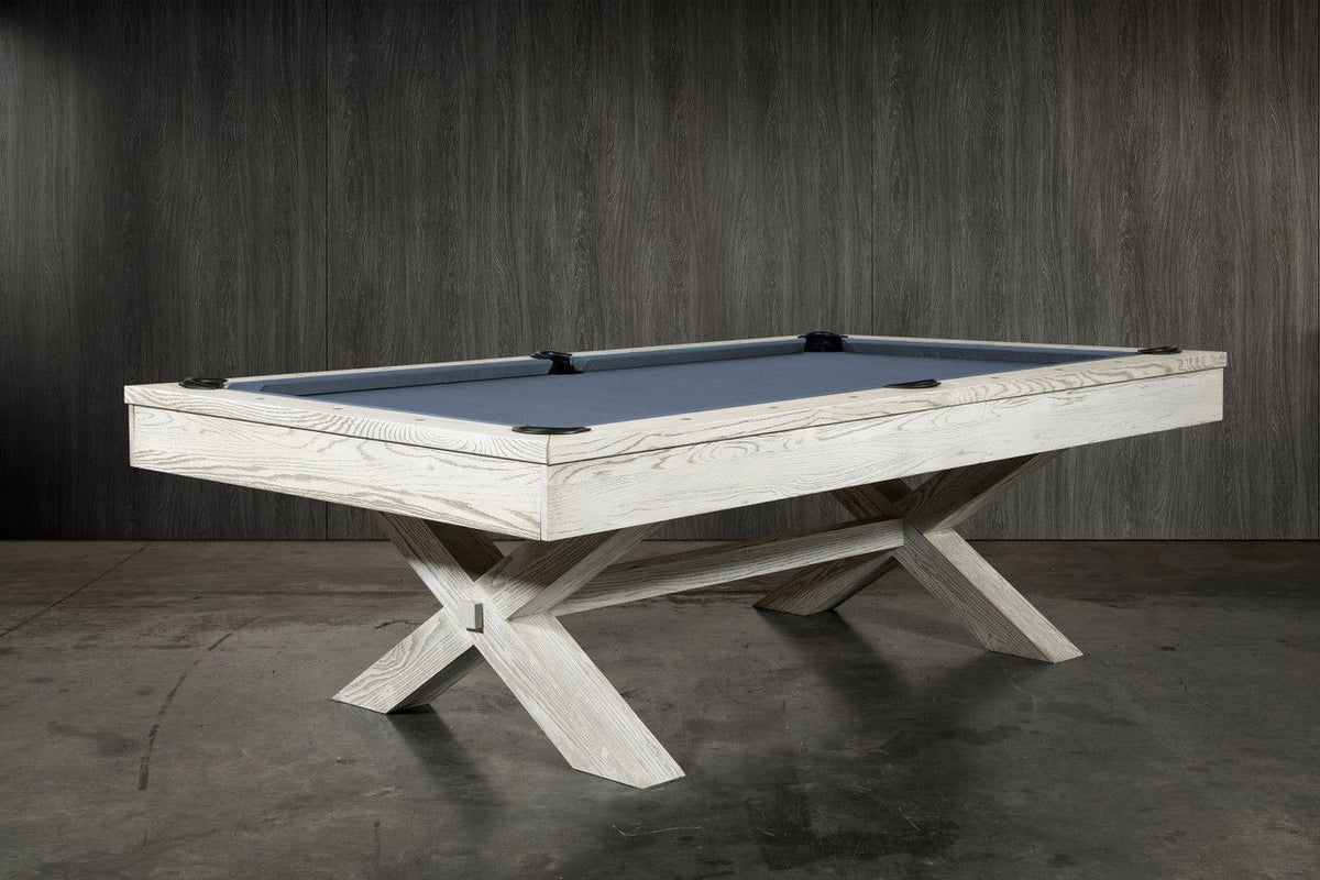 CrissyCross 8' Slate Pool Table Whitewash - photo 8