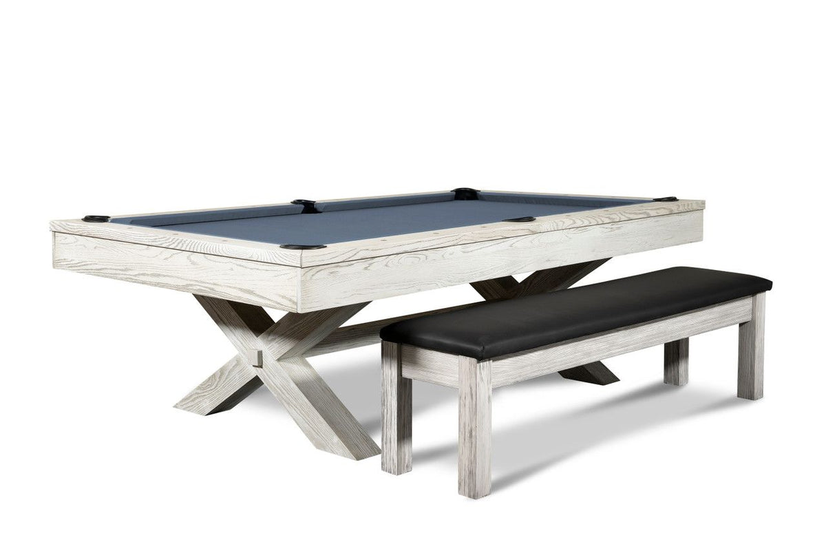 CrissyCross 8' Slate Pool Table Whitewash - photo 4