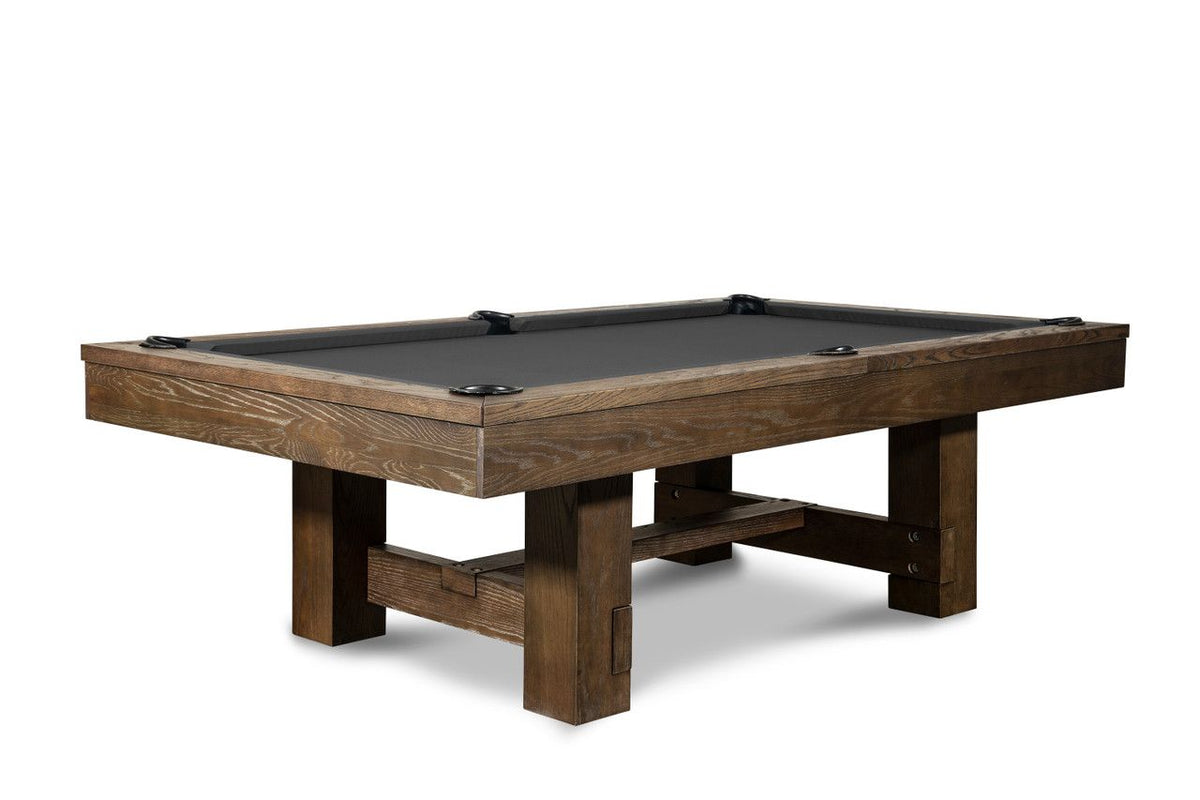 Rocky Slate Pool Table in Brown Wash w/ Premium Billiard Accessories - photo 1
