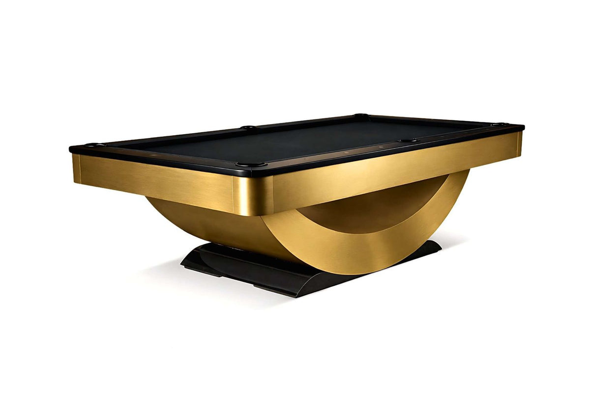 Poshy Reverse Rainbow Slate Pool Table in Brushed Gold - photo 1