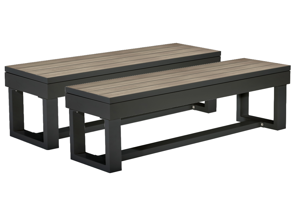 Lanai Outdoor Bench (Obsidian Black) - photo 1