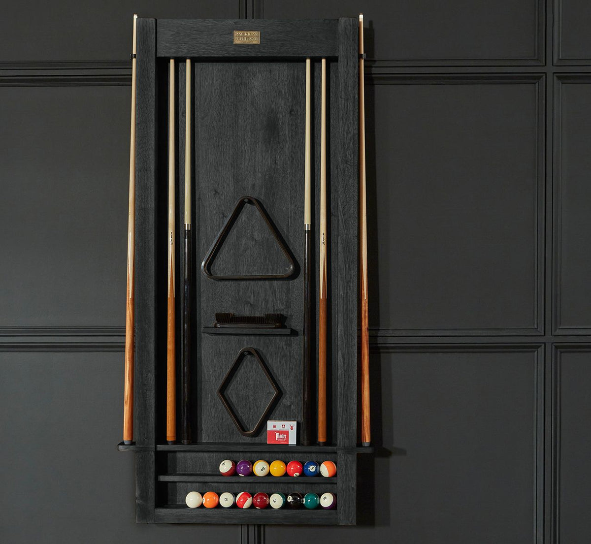 Alta Wall Mounted Cue Rack 6 (Black Ash) - photo 4