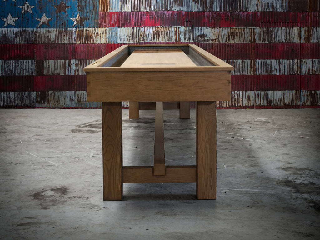 Hank Shuffleboard Table in Rustic Brown