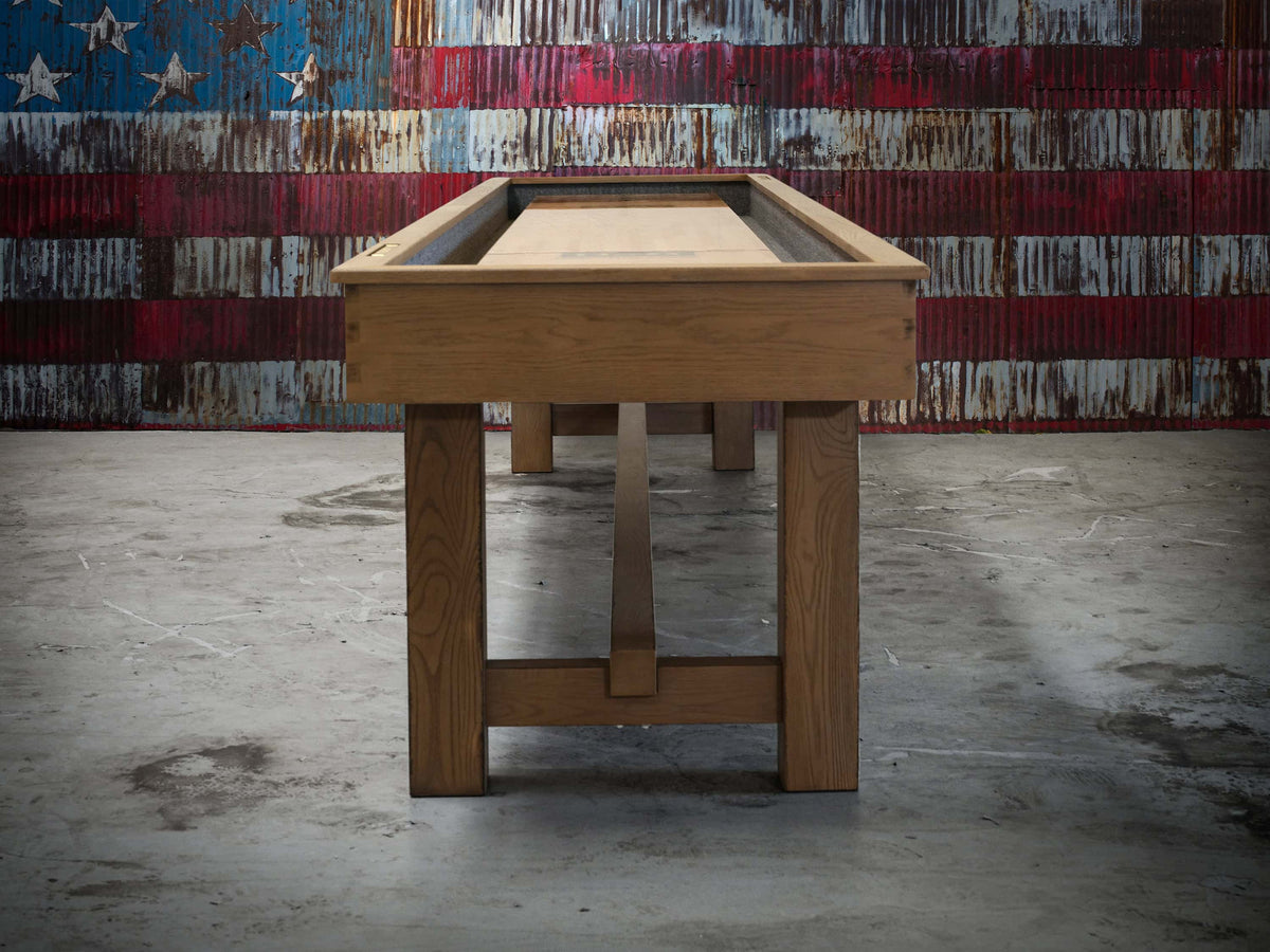 Hank Shuffleboard Table in Rustic Brown