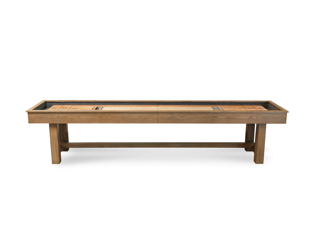 Hank Shuffleboard Table in Rustic Brown