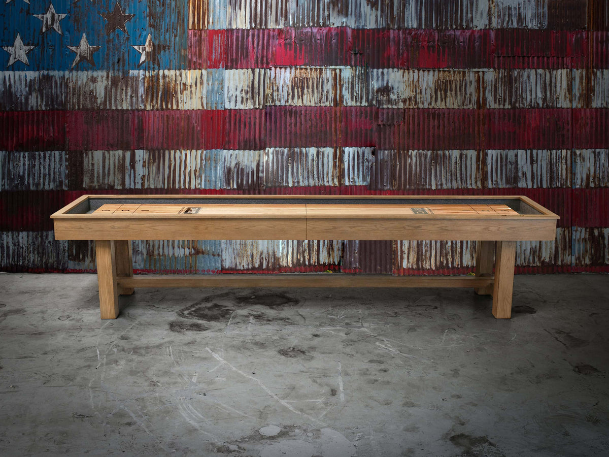 Hank Shuffleboard Table in Rustic Brown