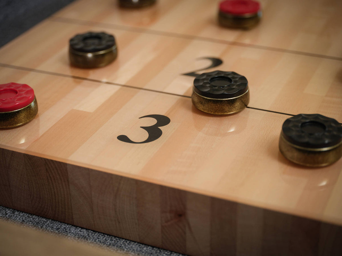 Hank Shuffleboard Table in Marble Grey