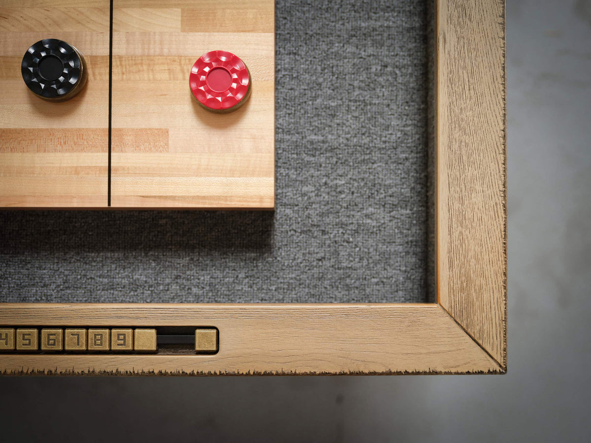 Hank Shuffleboard Table in Rustic Brown