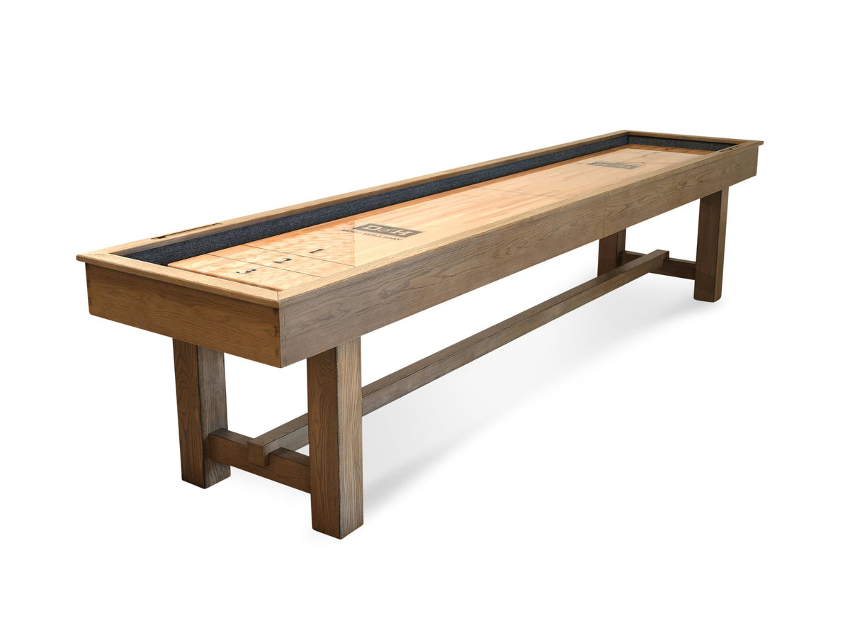 Hank Shuffleboard Table in Rustic Brown