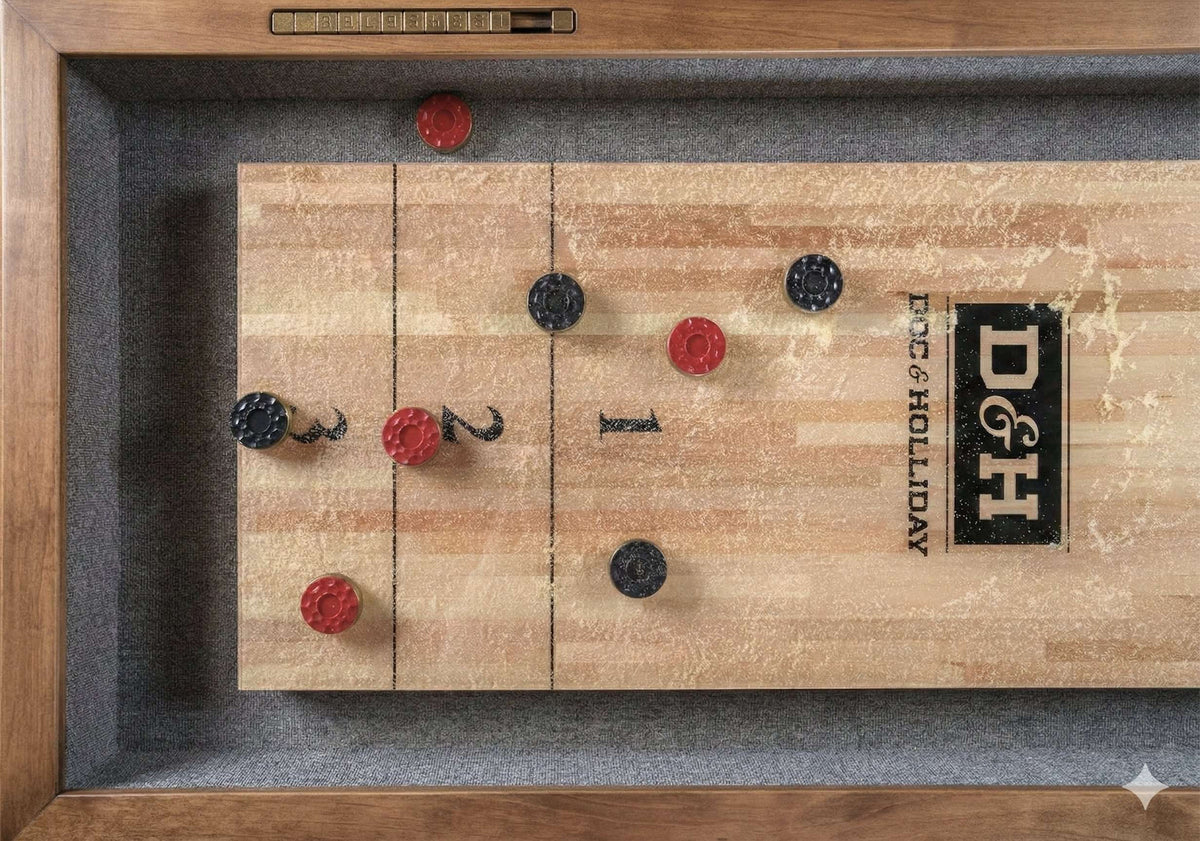 George Shuffleboard Table in Glazed Maple