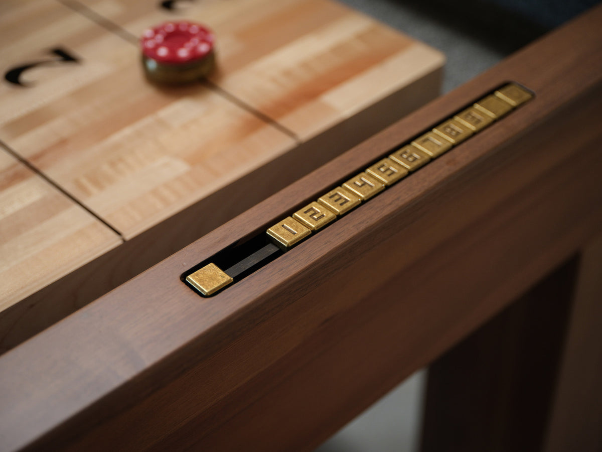 Paula Parsons Shuffleboard Table in Grey Walnut