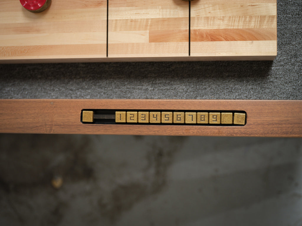 Paula Parsons Shuffleboard Table in Grey Walnut