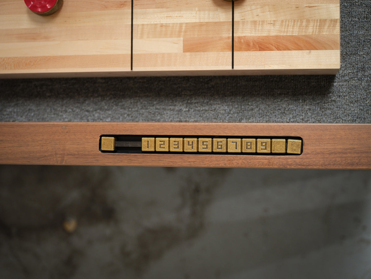 Paula Parsons Shuffleboard Table in Grey Walnut