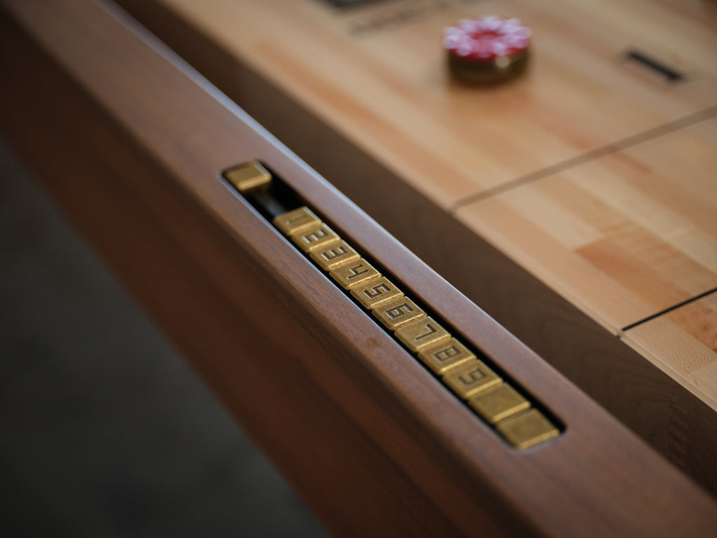 Paula Parsons Shuffleboard Table in Grey Walnut