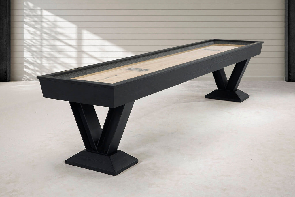 Savant Shuffleboard Table in Black Ash