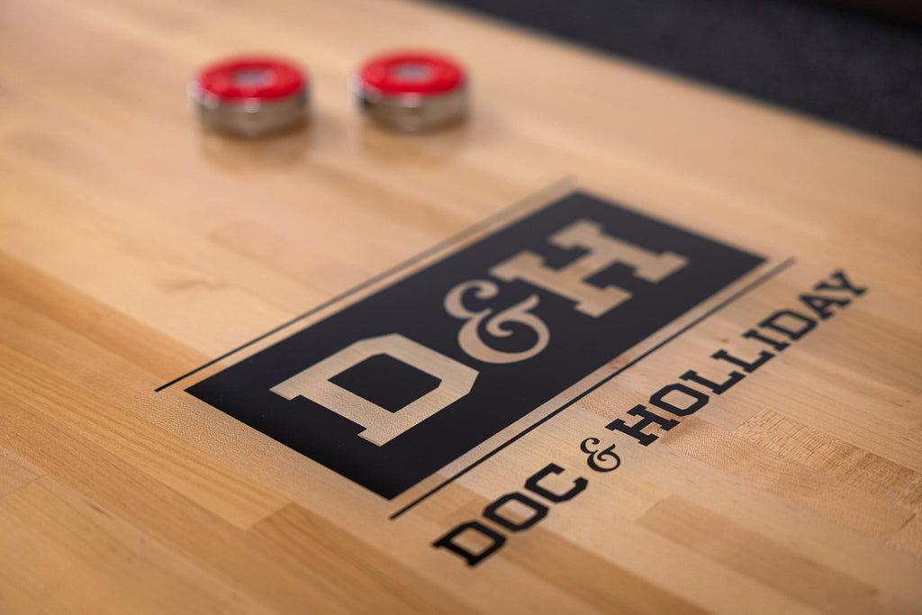 Savant Shuffleboard Table in Brown Sugar