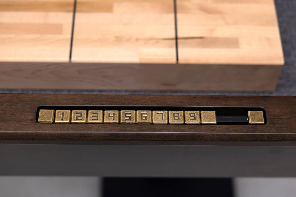 Savant Shuffleboard Table in Brown Sugar