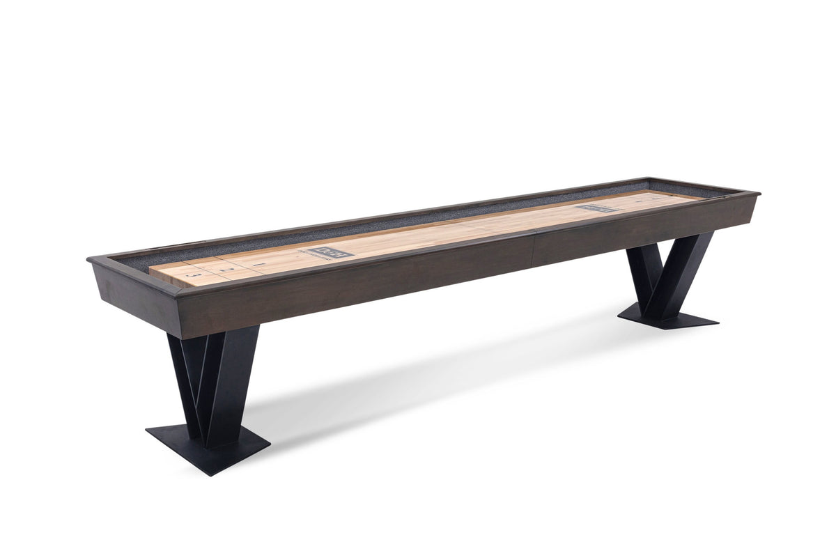 Savant Shuffleboard Table in Brown Sugar