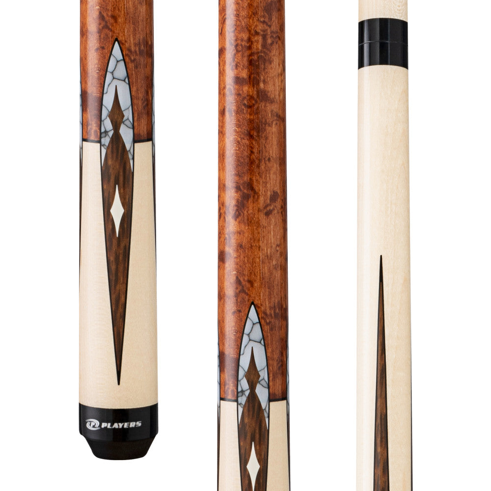 Players Birdseye & Maple with White Recon Wrapless Cue