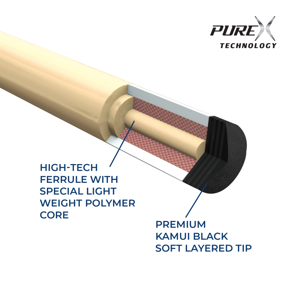 Pure X Black & Natural Cue with Cocobolo Ring Graphic Wrapless - photo 4