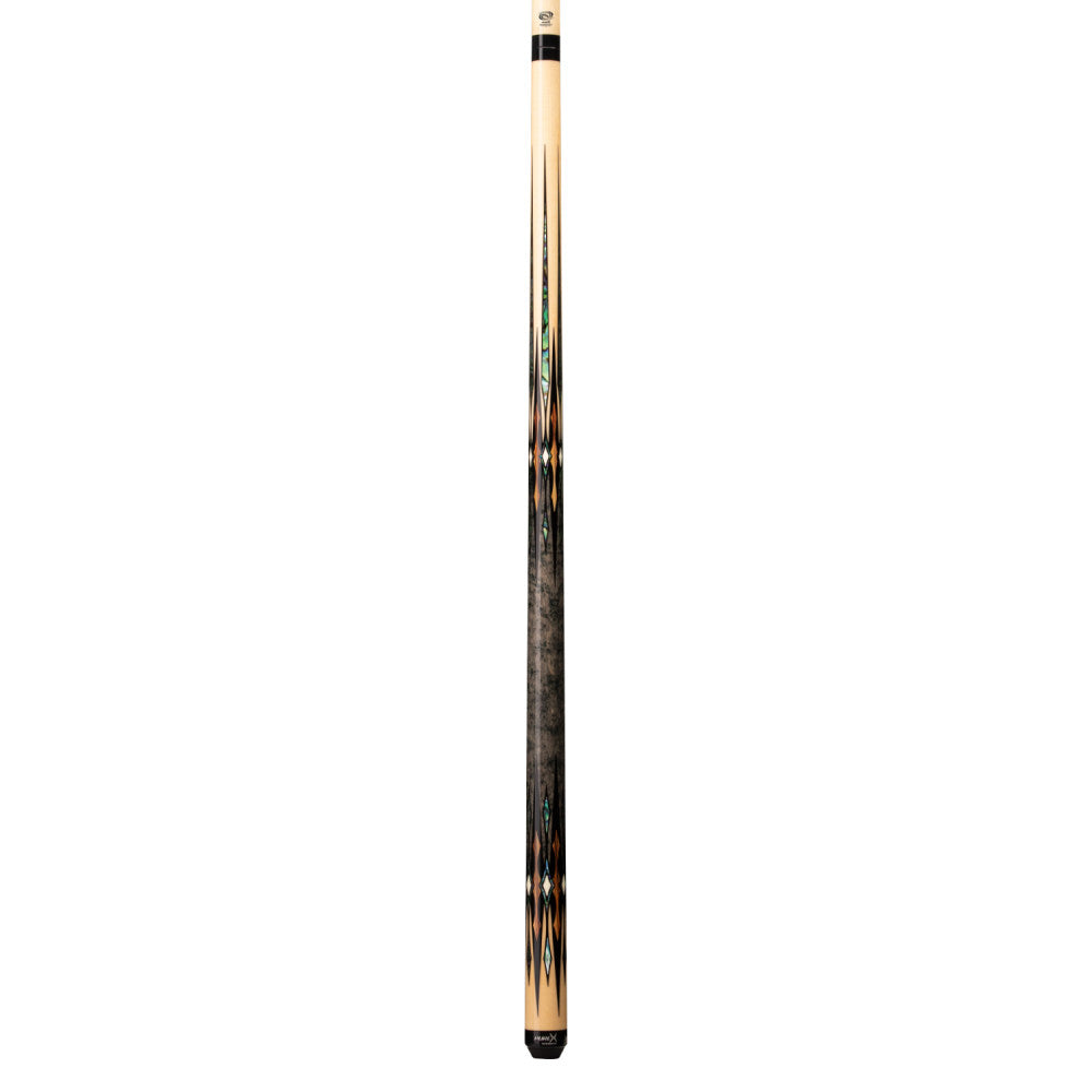 Pure X Natural Birdseye & Grey Stained Zebrawood with Bocote Wrapless Cue - photo 2