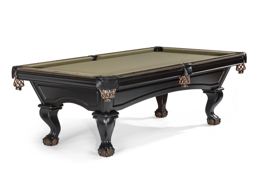 Glenwood Talon Ball and Claw Leg Pool Table in Matte Black with Coffee - photo 1
