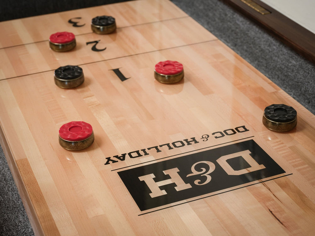 Paula Parsons Shuffleboard Table in Antique Coffee