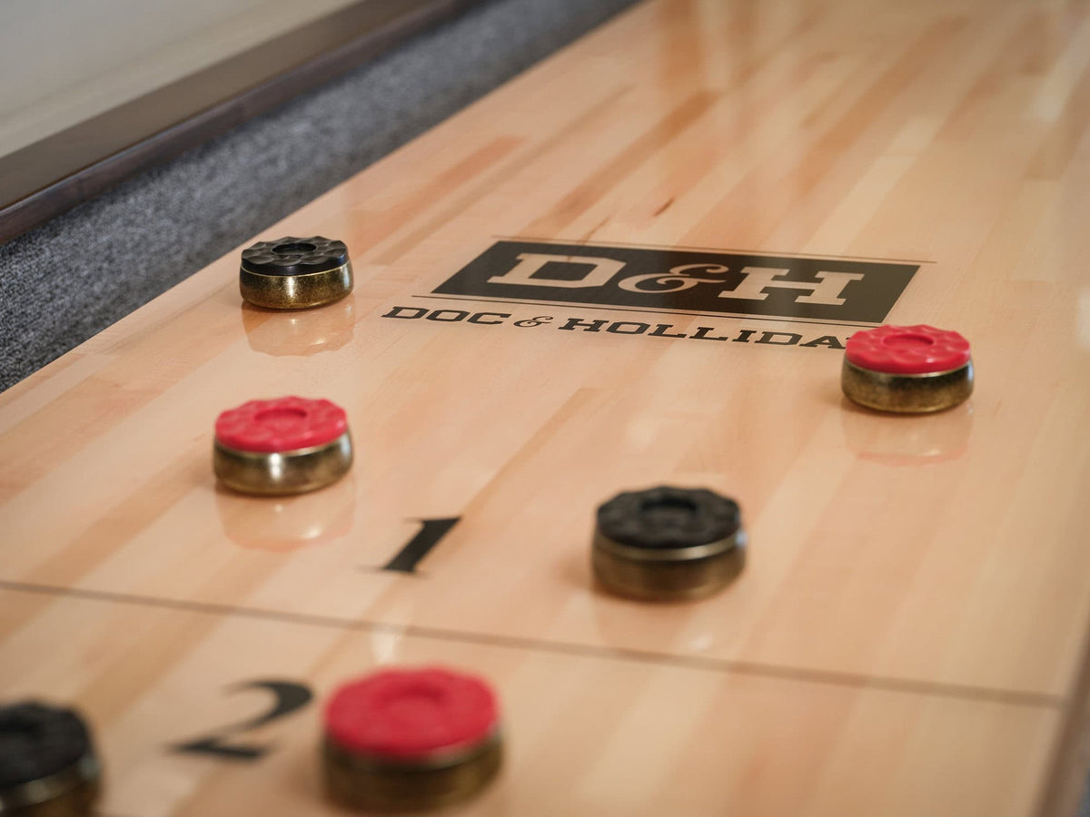 Paula Parsons Shuffleboard Table in Antique Coffee