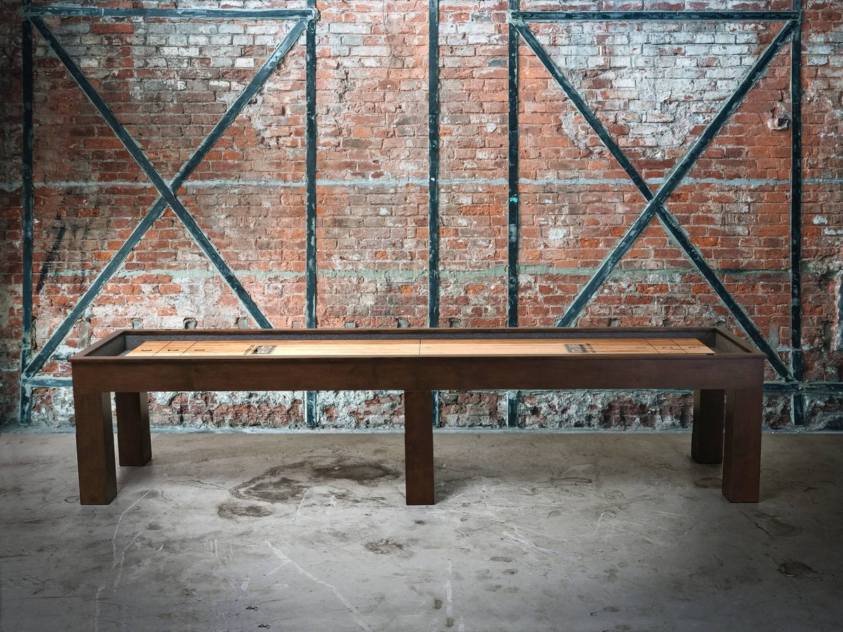 Paula Parsons Shuffleboard Table in Antique Coffee